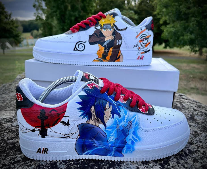 Custom Naruto Vs Sasuke Air Force 1 – hand-painted custom sneakers | DiySneakers