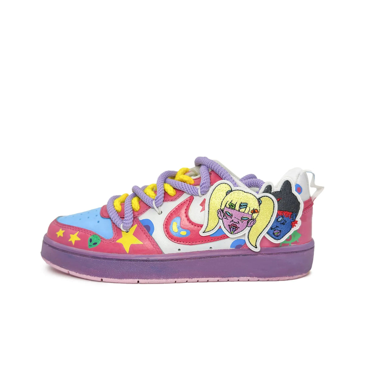 Custom Naughty Artist Court Borough – hand-painted custom sneakers | DiySneakers