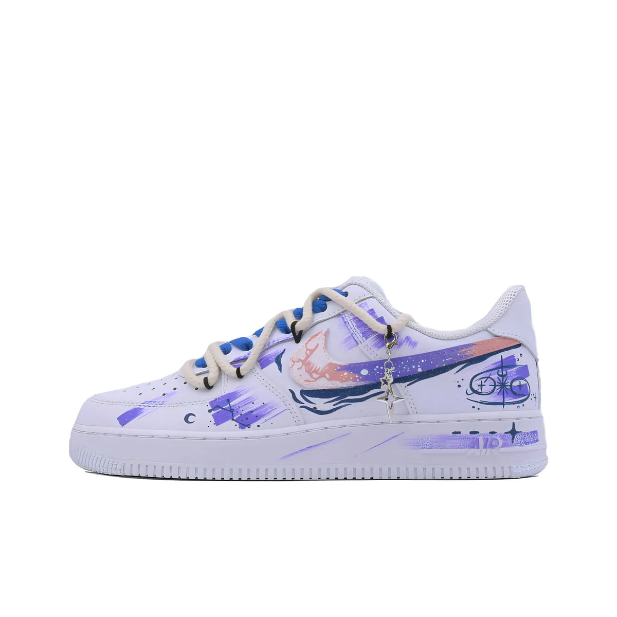Customized The Twelve Zodiac Signs: Cancer - Fashionable Starry Sky Air Force 1 Shoes – hand-painted custom sneakers | Diy…