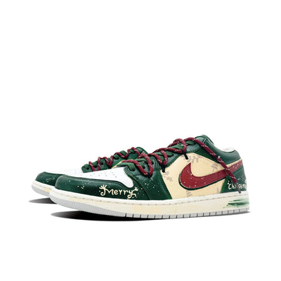 Custom Christmas Rhythm Jordan Air Jordan 1 – custom sneakers view 2 | DiySneakers