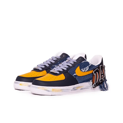 Custom Darkkins Air Force 1 Denim Style – custom sneakers view 2 | DiySneakers