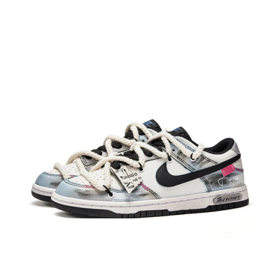 Custom Poetic Street Narratives Dunk Graffiti Blue/Gray – custom sneakers view 2 | DiySneakers