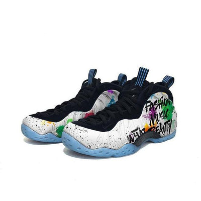 Custom Street Graffiti Foamposite One Retro – custom sneakers view 2 | DiySneakers