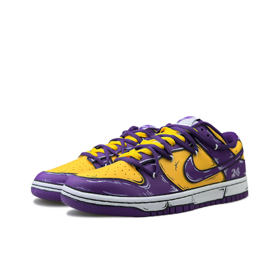 Custom California, Cartoon Style Dunk Lakers Colors Purple/Gold – custom sneakers view 2 | DiySneakers
