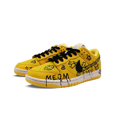 Custom Monopoly Dunk Graffiti Yellow – custom sneakers view 2 | DiySneakers