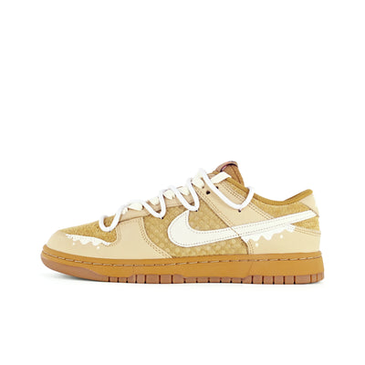 Custom Milk Waffles Dunk Low Brown/White – custom sneakers view 2 | DiySneakers