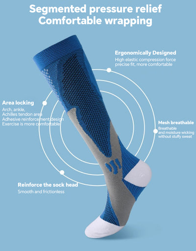 Custom Professional Sports Calf Compression Socks Running Marathon Socks Fitness Outdoor Jump Rope Compression Long Breath…