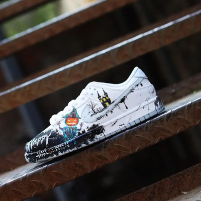 Custom Halloween Ghost Castle Dunk – custom sneakers view 2 | DiySneakers