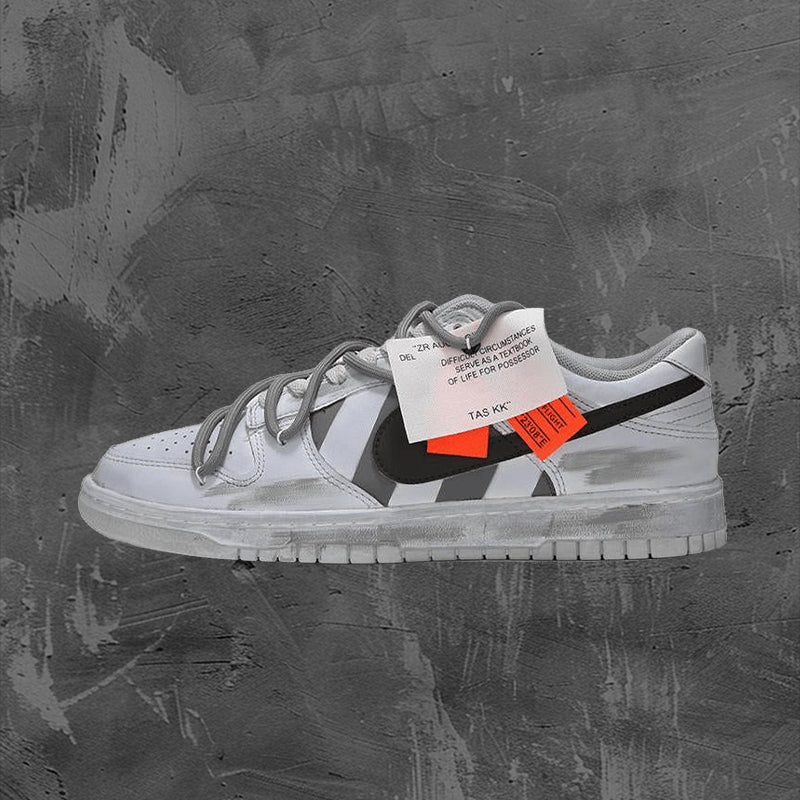 Custom high street industrial grey Dunk – hand-painted custom sneakers | DiySneakers