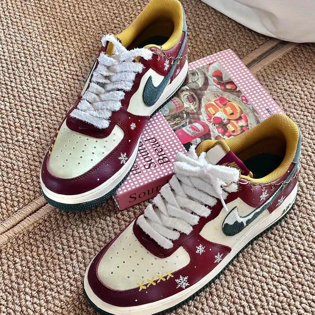 Customized Christmas Sonata Air Force 1 Shoes Sneakers – hand-painted custom sneakers | DiySneakers