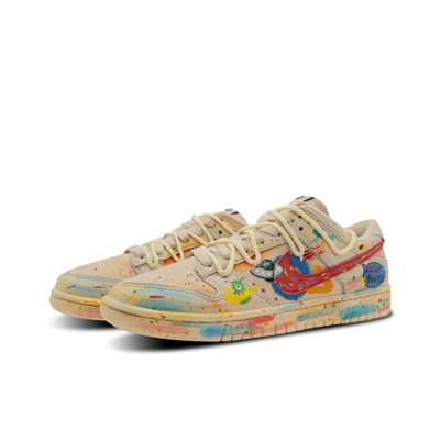 Custom Alien Spaceship Dunk Low Colorful Graffiti – custom sneakers view 2 | DiySneakers