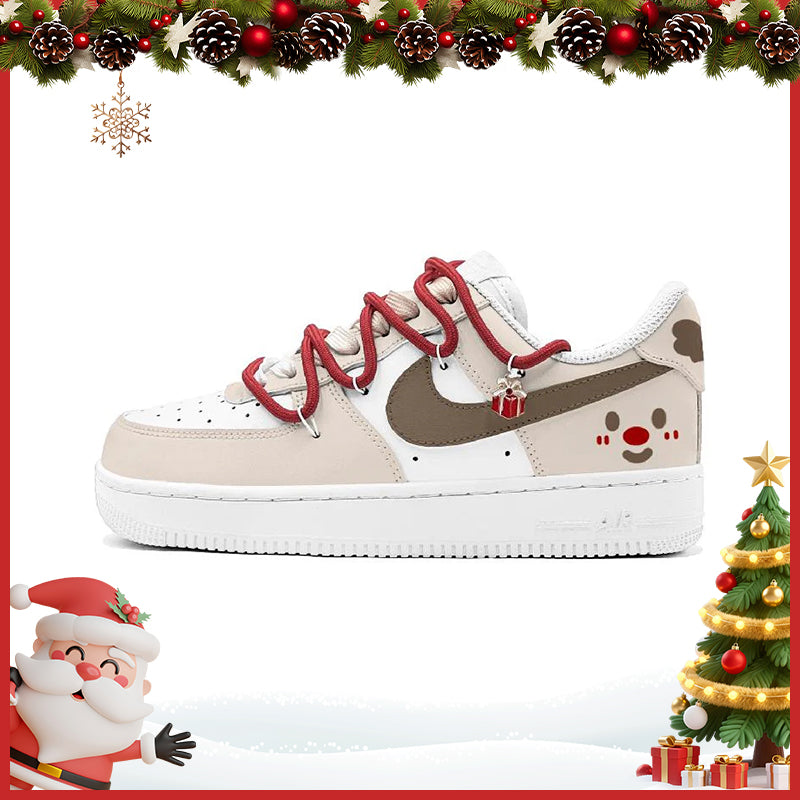 Custom Santa Fawn Air Force 1 Kids' Grade School – hand-painted custom sneakers | DiySneakers