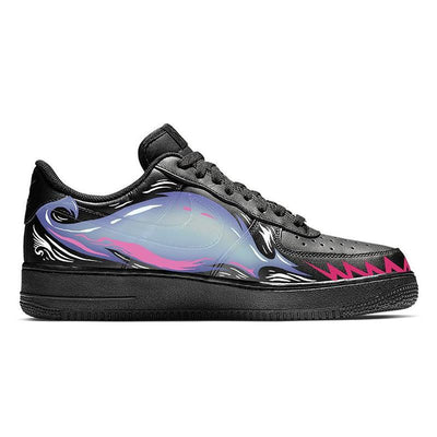 Custom Female movie-themed Venom spray painting Air Force 1 Black – custom sneakers view 2 | DiySneakers