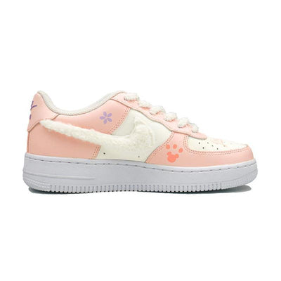 Custom Pom-Pom Diary Air Force 1 Pink/white – custom sneakers view 2 | DiySneakers