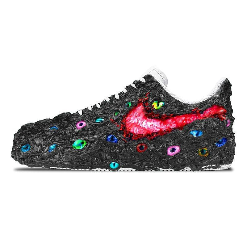 Custom The female version of Angry Cthulhu is dark and special Air Force 1 – hand-painted custom sneakers | DiySneakers