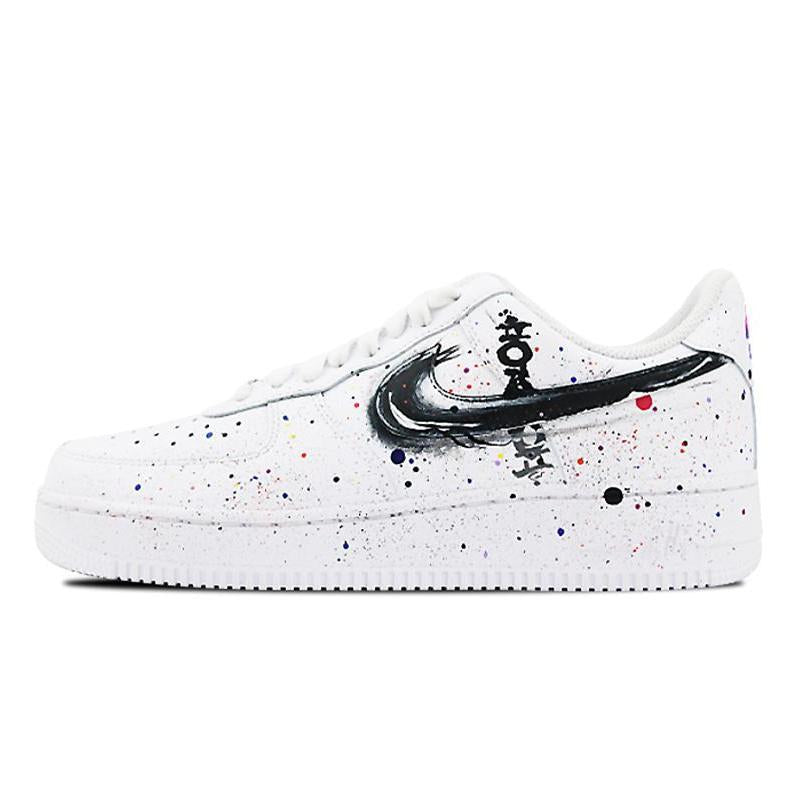Custom A female spray-painted hand-painted ink-wash painting of the Three Pools Mirroring the moon Air Force 1 – hand-pain…