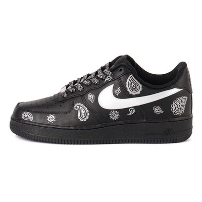 Custom Cashew flower element Air Force 1 Black – custom sneakers view 2 | DiySneakers