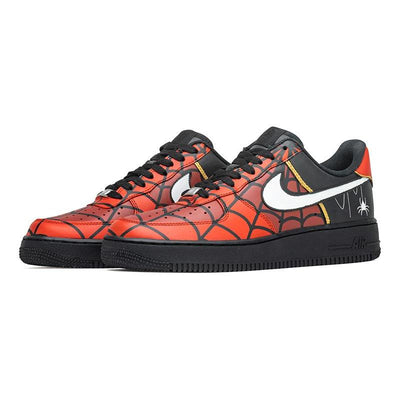 Custom The male superhero Spider-Man Air Force 1 Red/Black – custom sneakers view 2 | DiySneakers