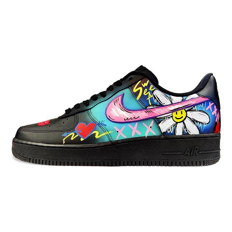 Custom Hand-drawn graffiti anime style Air Force 1 – hand-painted custom sneakers | DiySneakers