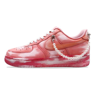 Custom Dye pink Air Force 1 Powder – custom sneakers view 2 | DiySneakers