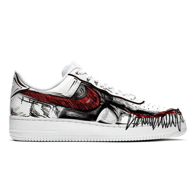Custom The theme of the male movie Venom is black, white and red Air Force 1 – custom sneakers view 2 | DiySneakers