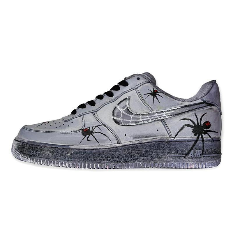 Custom The animal series is hand-painted in spider grey Air Force 1 Gray – hand-painted custom sneakers | DiySneakers