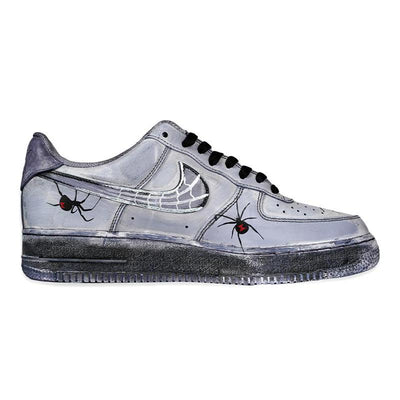 Custom The animal series is hand-painted in spider grey Air Force 1 Gray – custom sneakers view 2 | DiySneakers