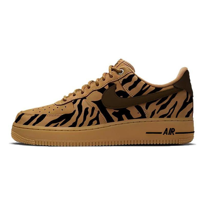 Custom Tiger print spray painting for both and Air Force 1 – hand-painted custom sneakers | DiySneakers