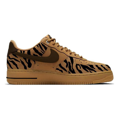 Custom Tiger print spray painting for both and Air Force 1 – custom sneakers view 2 | DiySneakers