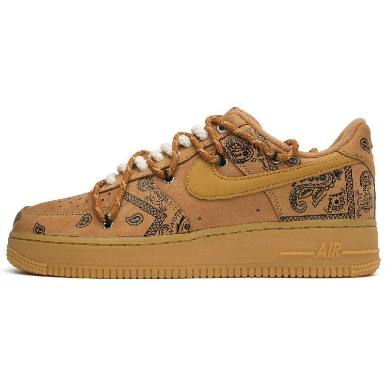 Custom Cashew flower Air Force 1 – hand-painted custom sneakers | DiySneakers