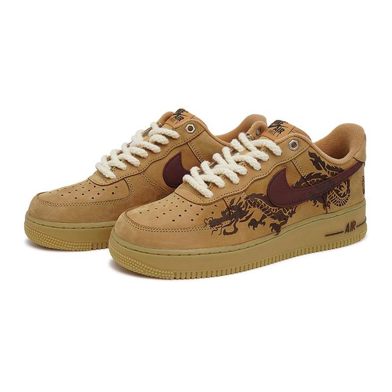 Custom Longteng K brown Air Force 1 – hand-painted custom sneakers | DiySneakers