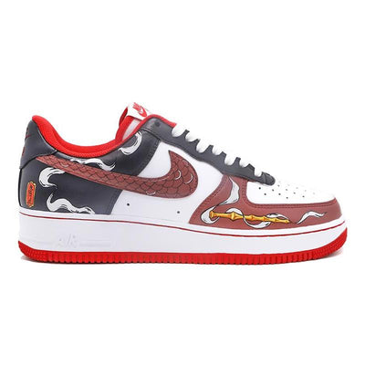 Custom Chinese-style door god in black, red and white Air Force 1 – custom sneakers view 2 | DiySneakers