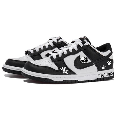 Custom Mozhu Panda Dunk Black/white – custom sneakers view 2 | DiySneakers