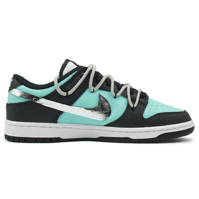 Custom diamond Tiffany Dunk Black/Blue – custom sneakers view 2 | DiySneakers