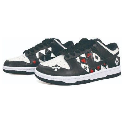 Custom Card Dunk Black/Red/White – custom sneakers view 2 | DiySneakers