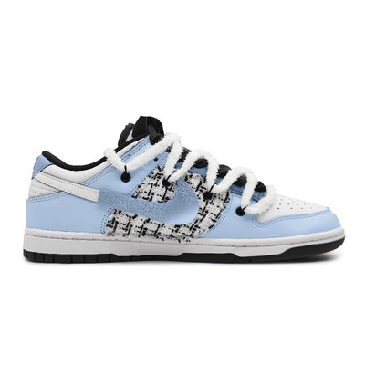 Custom I am attached to the light blue gift BX Dunk Black/white – custom sneakers view 2 | DiySneakers