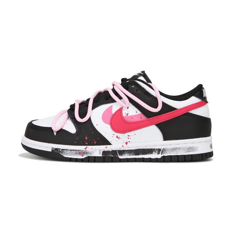 Custom pink double hooks Dunk – hand-painted custom sneakers | DiySneakers