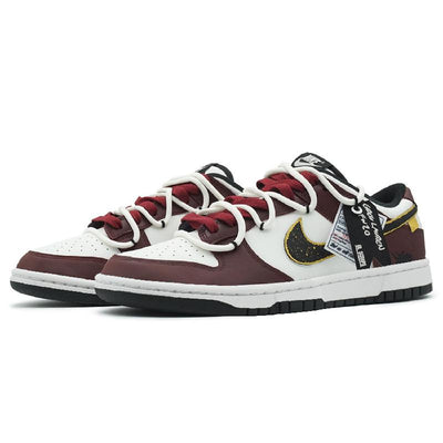 Custom The golden age for Dunk Red/white/black – custom sneakers view 2 | DiySneakers