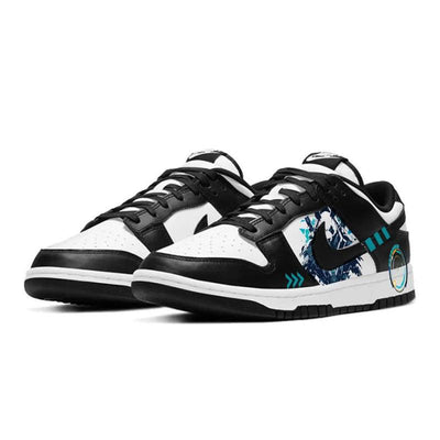 Custom Mechanical panda Dunk White/black – custom sneakers view 2 | DiySneakers