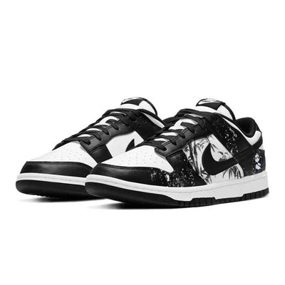 Custom Little Panda Hero Dunk White/black – custom sneakers view 2 | DiySneakers