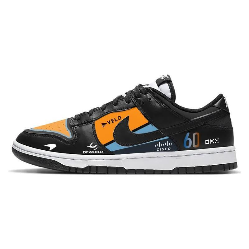 Custom Super Racing Car Dunk White – hand-painted custom sneakers | DiySneakers