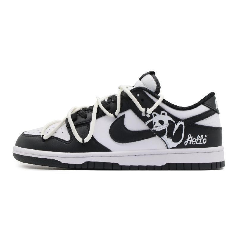 Custom Female panda flower Dunk – hand-painted custom sneakers | DiySneakers