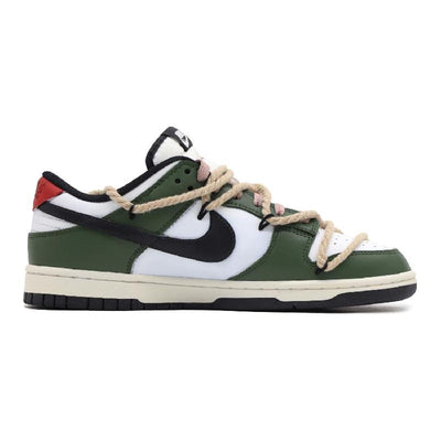 Custom Female coiled dragon Dunk White/green – custom sneakers view 2 | DiySneakers