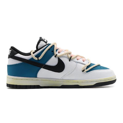 Custom racing Dunk White/Royal Blue/Fern Green – custom sneakers view 2 | DiySneakers