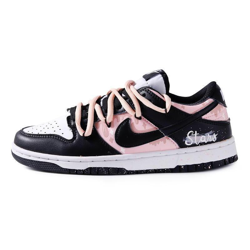Custom Strawberry Cheese Dunk Black/pink – hand-painted custom sneakers | DiySneakers