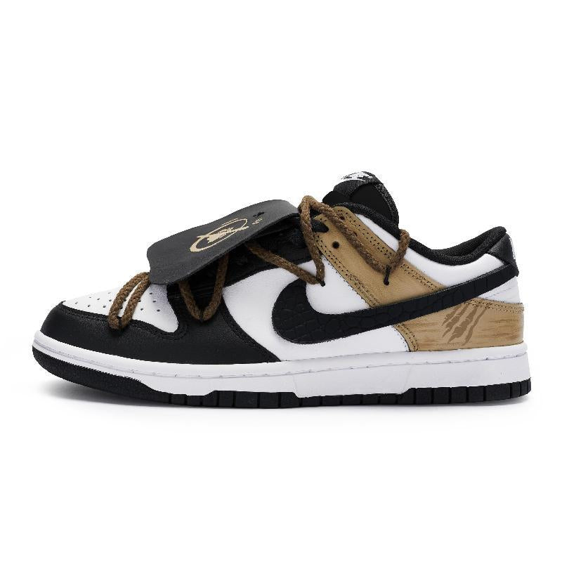 Custom Wolfe Smile Warrior Dunk Brown – hand-painted custom sneakers | DiySneakers