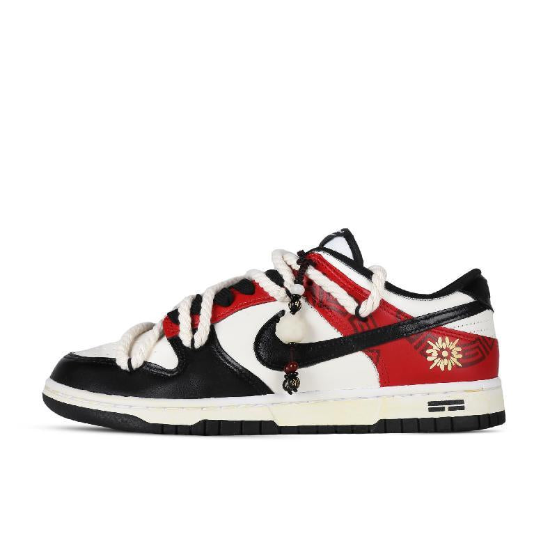 Red minimalist custom sneakers in a unisex style