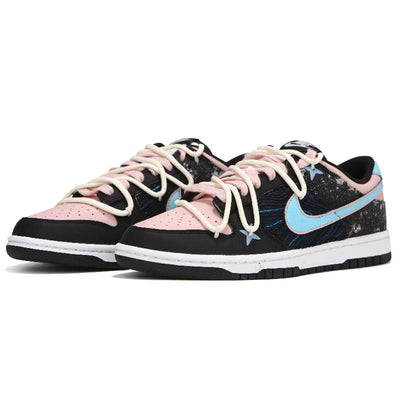 Custom Female cosmic starry river Dunk Black Pink Blue – custom sneakers view 2 | DiySneakers