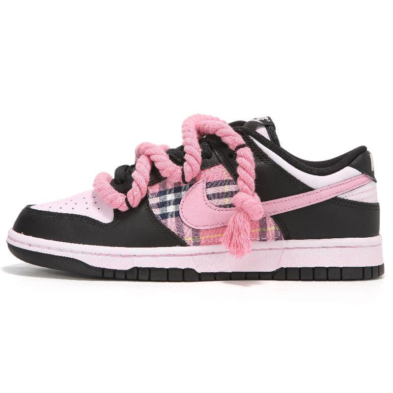 Custom Black and Pink Dunk – hand-painted custom sneakers | DiySneakers