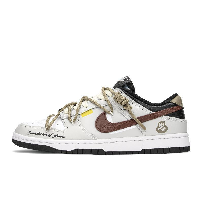 Custom Little ghost Dunk Gray/Red – hand-painted custom sneakers | DiySneakers